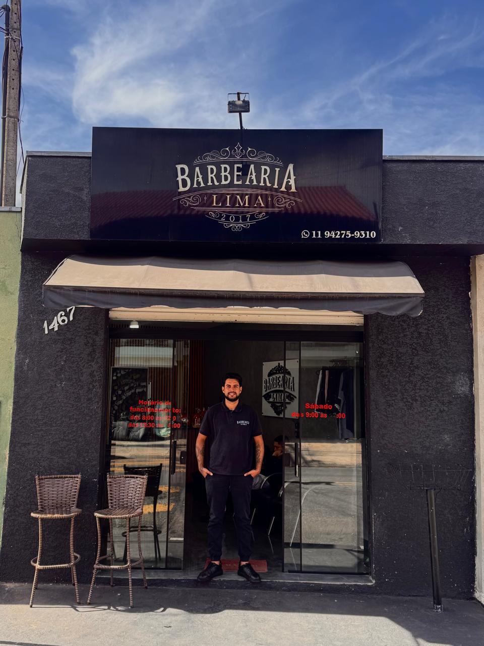 Fachada da Barbearia Lima